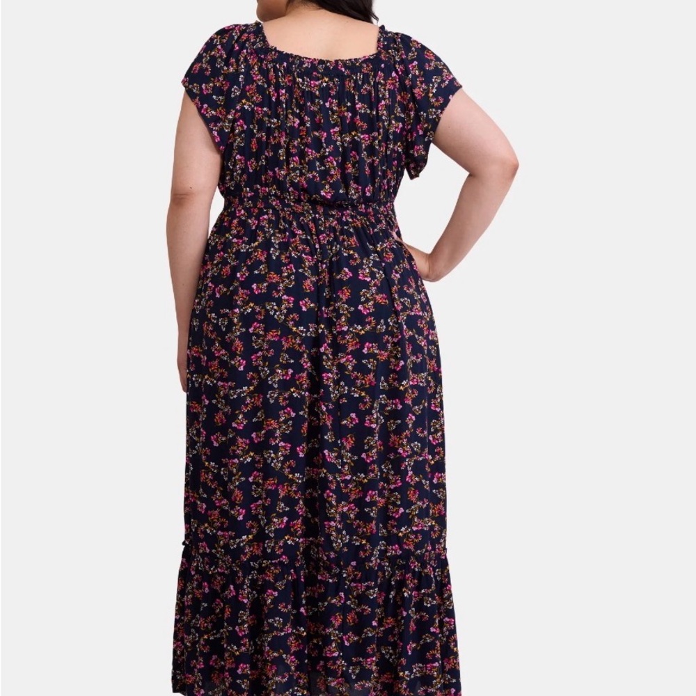 Terra & Sky Floral Print Maxi Dress - Navy and Pink - Picture 2 of 8